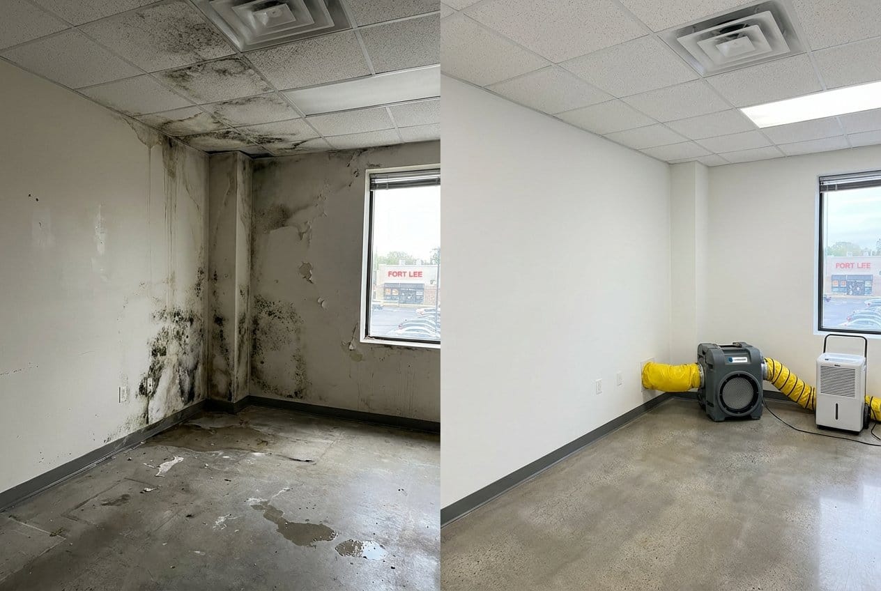 Mold Testing & Lab Reporting restoration β commercial office space of Tudor home in Fort Lee, NJ