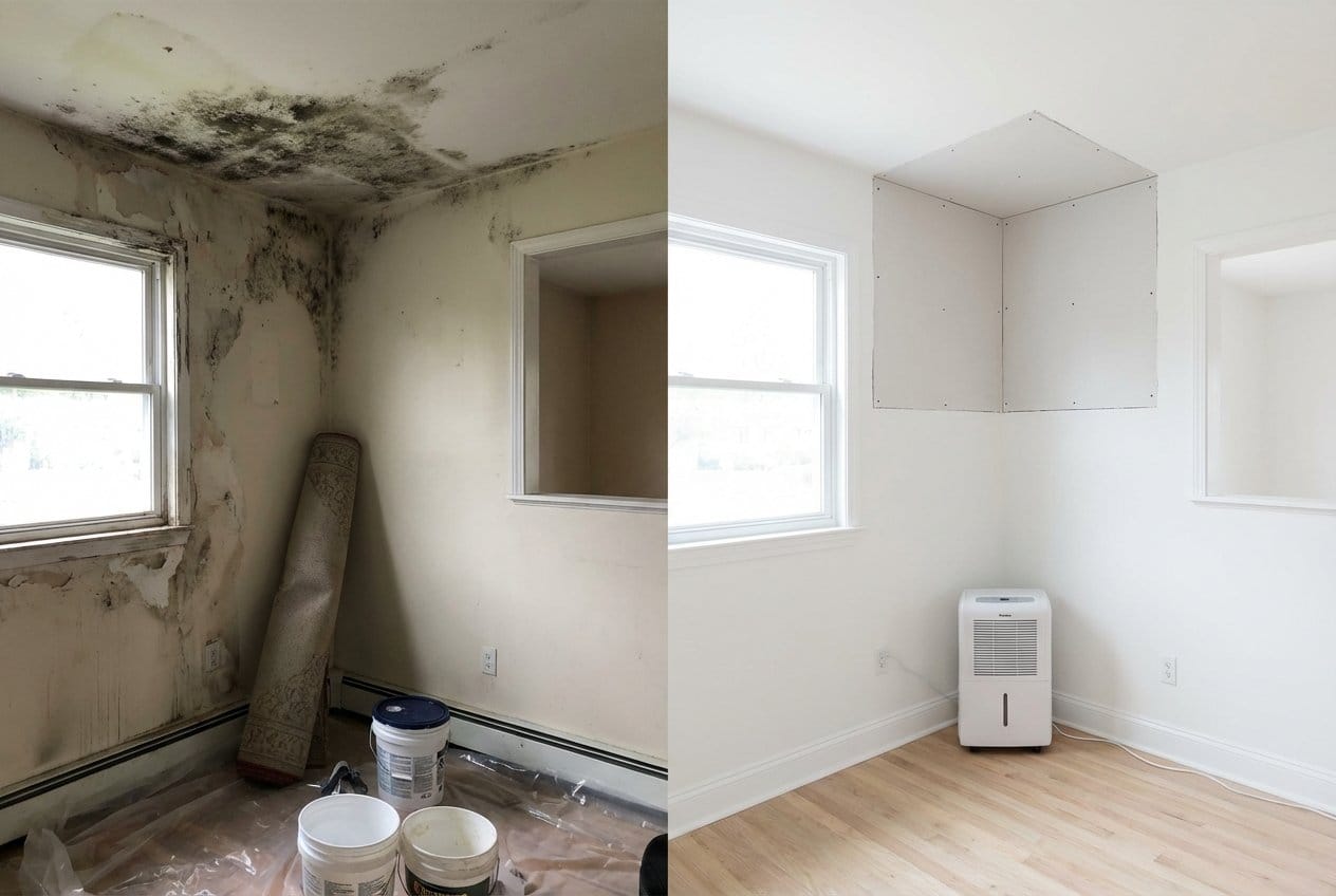 Fort Lee Mold Removal home kitchen restoration before and after in Fort Lee